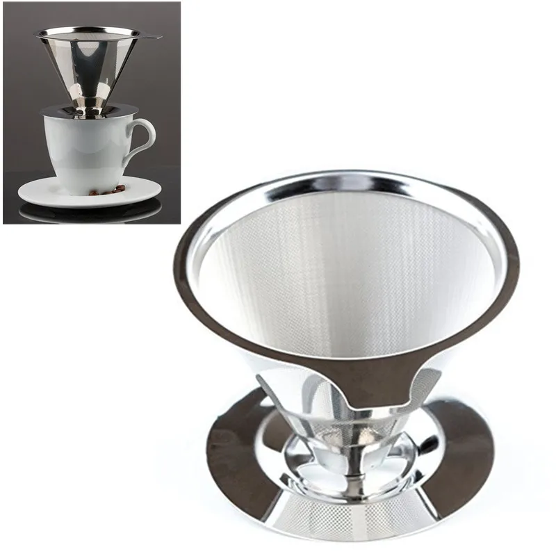 V60 Permanent Paperless Portable Coffee Filter Cone Brewer dripper
