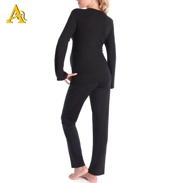 
Custom Bamboo Maternity Pajamas Pregnant Women Viscose Maternity Sleepwear Set 