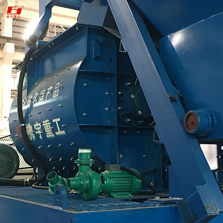 Concrete mixing plant HZS50 60 configuration mixing machine  1000litre concrete mixers