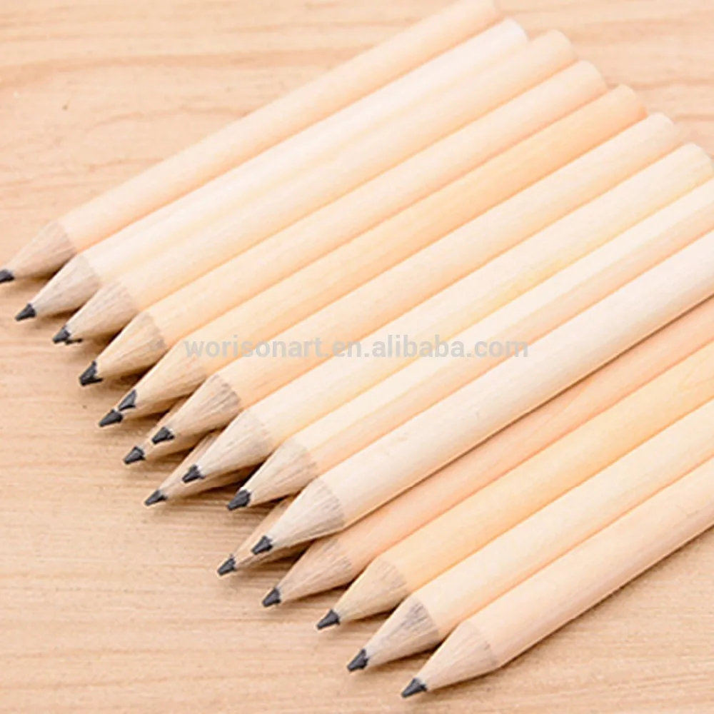 Mini Pencil 3.5inch 2B Round Shape Natural Wood Eco-friendly Mechanical Graphite For School Pencil Sketch Drawing Pencil Set