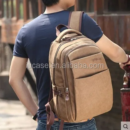 High class canvas school bag for college student
