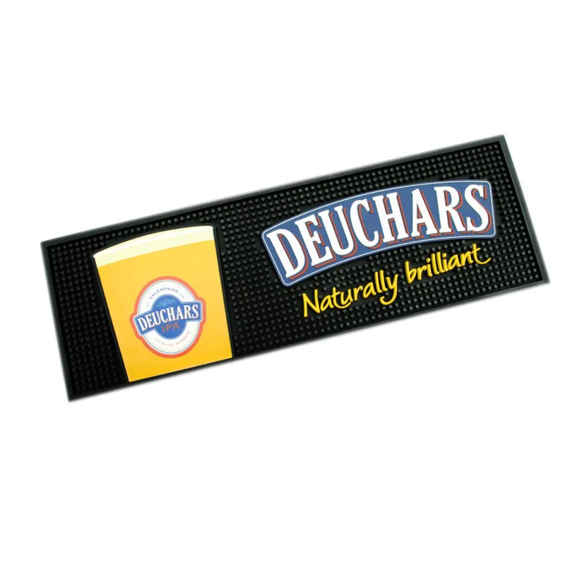 Wholesale best quality jack daniels bar soft pvc rubber drip mat