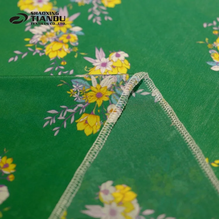 Высококачественная 100% шелковая шифоновая ткань с цифровым принтом для одежды