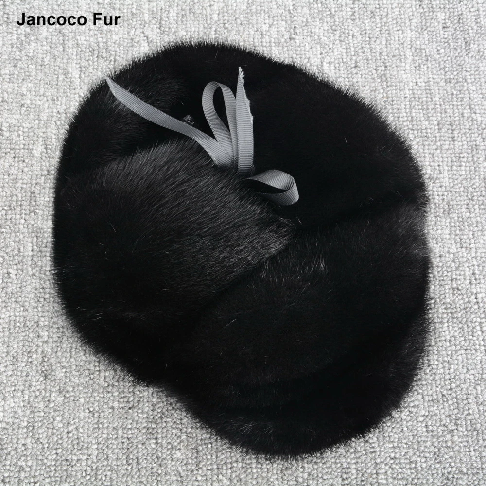 Real Fur Hats for Men Winter Thick Warm Cap Russian Style Bomber Hats