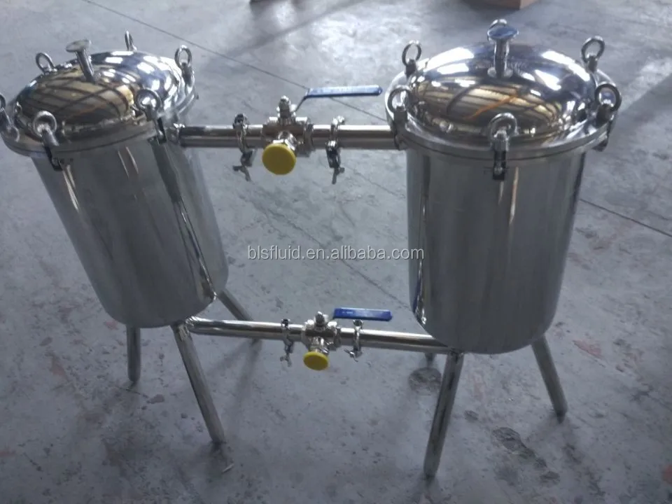 Stainless Steel Double-barrel filter,duplex filter for soybean milk/beverage/wine