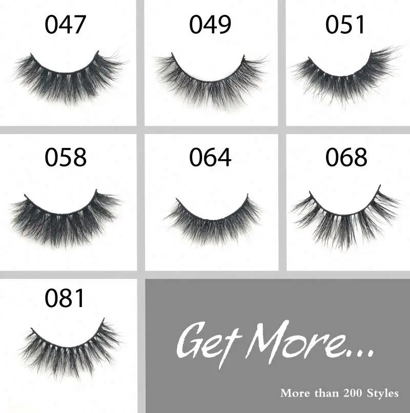 100% Mink Hair Eyelash Custom Glitter Mink Flare Eyelashes