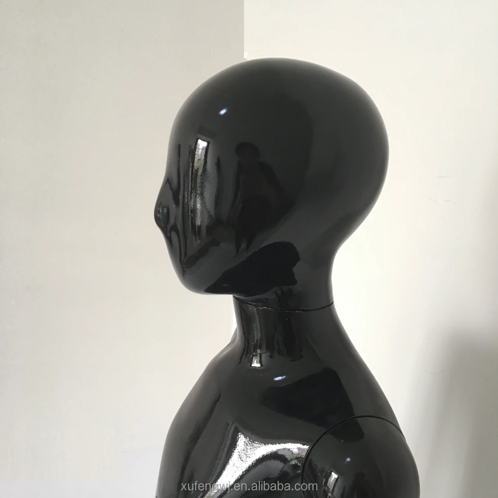 Factory wholesale cheap glossy black 110cm child baby teen plastic mannequin display