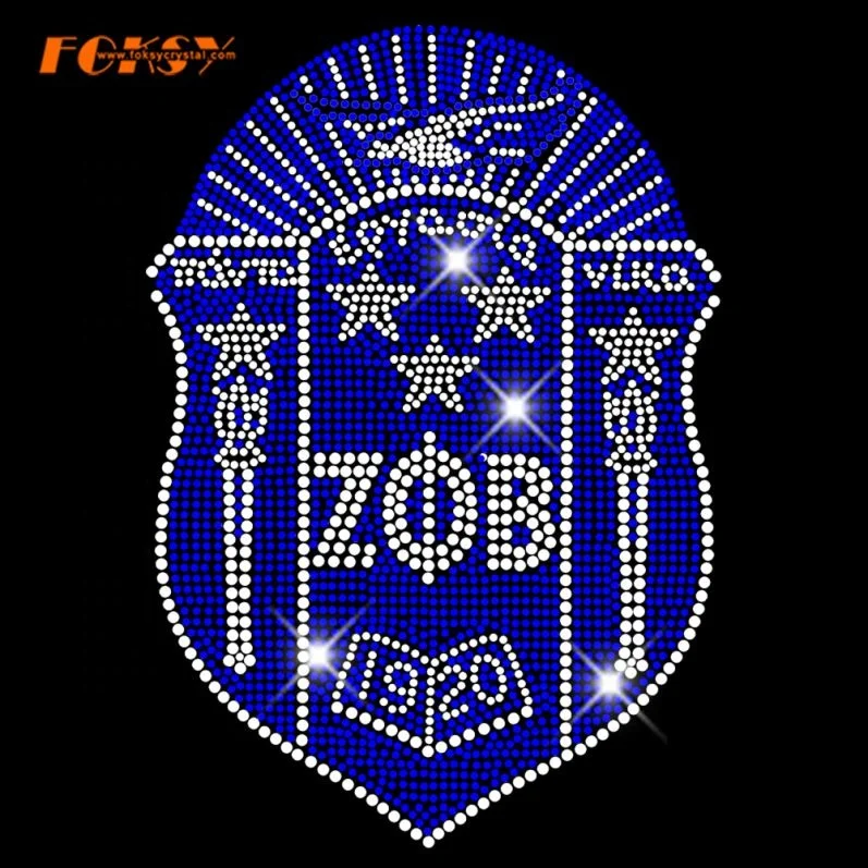 Custom Zeta Phi Beta Iron on Rhinestone Transfer Design for T-shirt