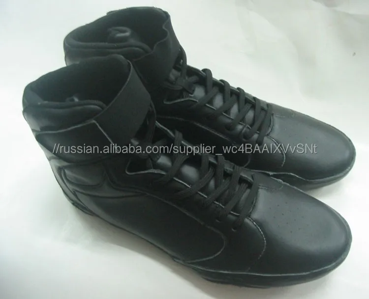 Подлинная быка кожи борьба обувь раскол подошвой завод в Китае черный цвет солдат герой спортивной обуви