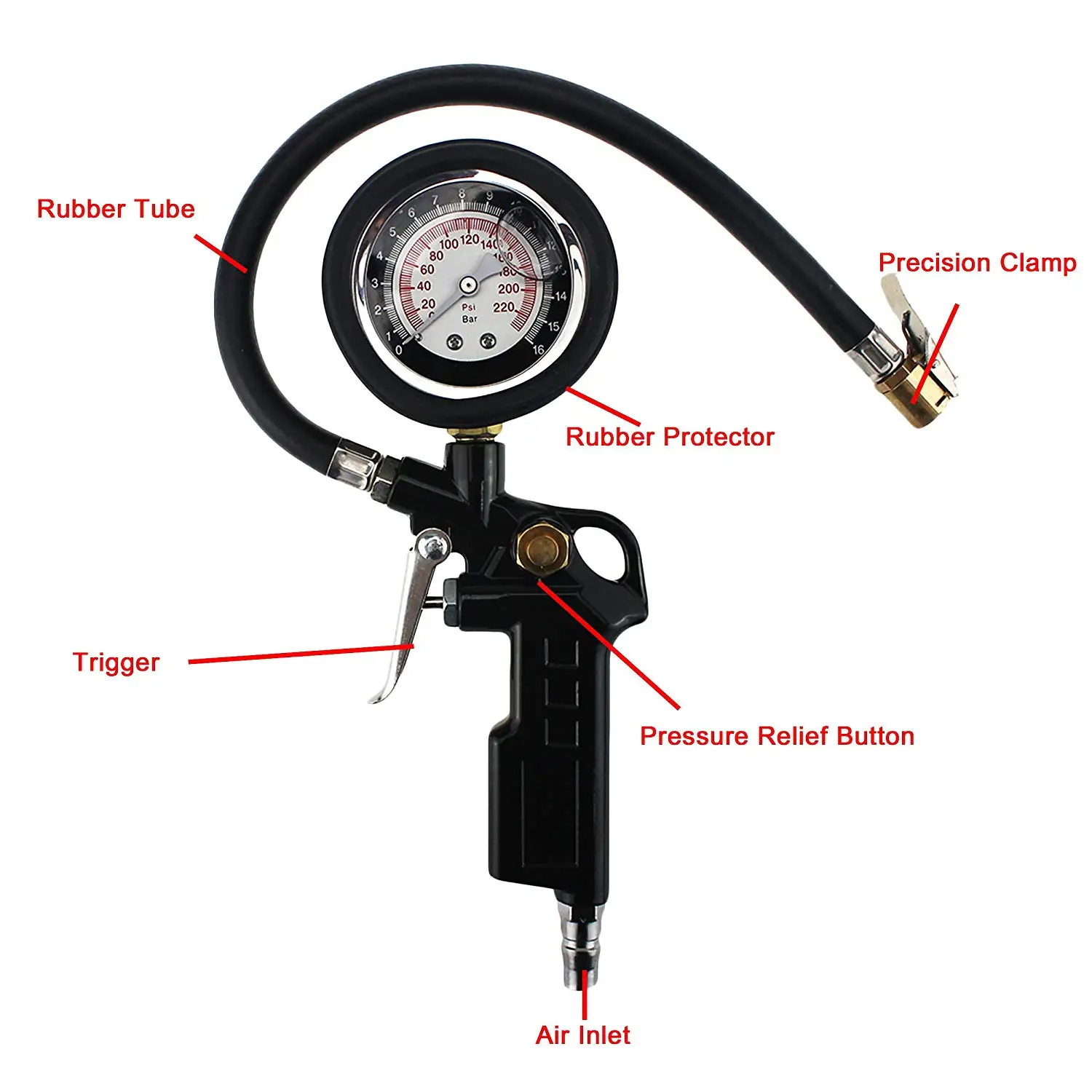Good Quantity tire pressure gauge Mechanical tire pressure gun Digital tire pressure gun
