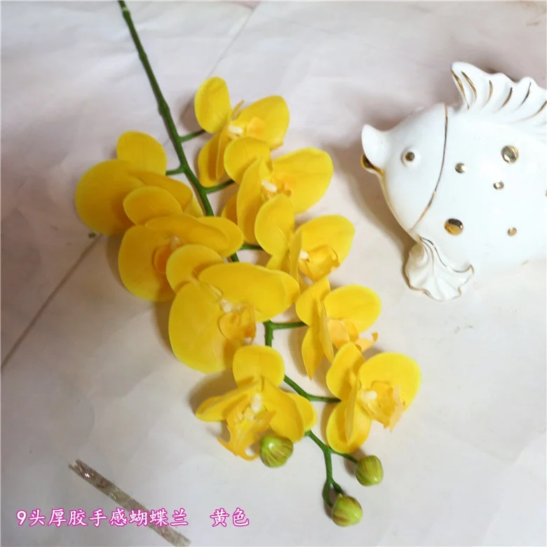 
artificial Phalaenopsis manufacturers High quality 9 heads real touch Orchids annual flower wedding 