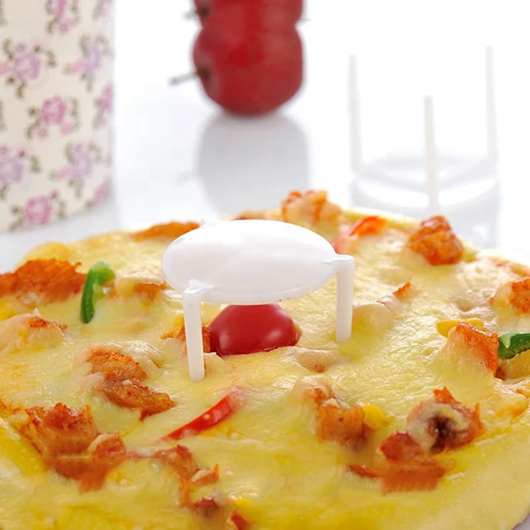 Белая пластиковая стойка для пиццы, одноразовая пластиковая стойка для пиццы