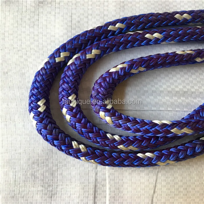 Blue nylon double braided rope dock line 10mm*6m