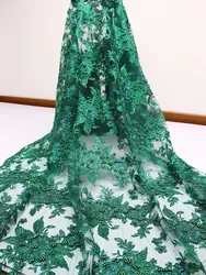 guangzhou wholesale high quality embroidered net beaded african french lace fabric