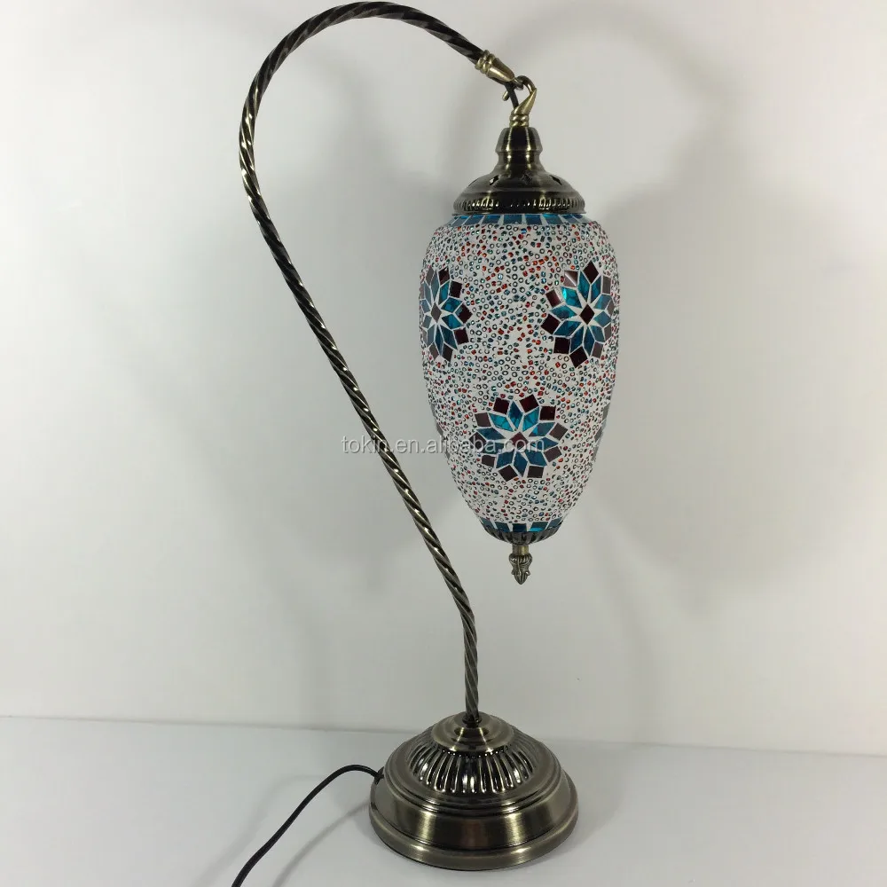 
2018 New Design s home decorative (TS1O01) glass material Handmade Mosaic Art table Turkish Lamp 