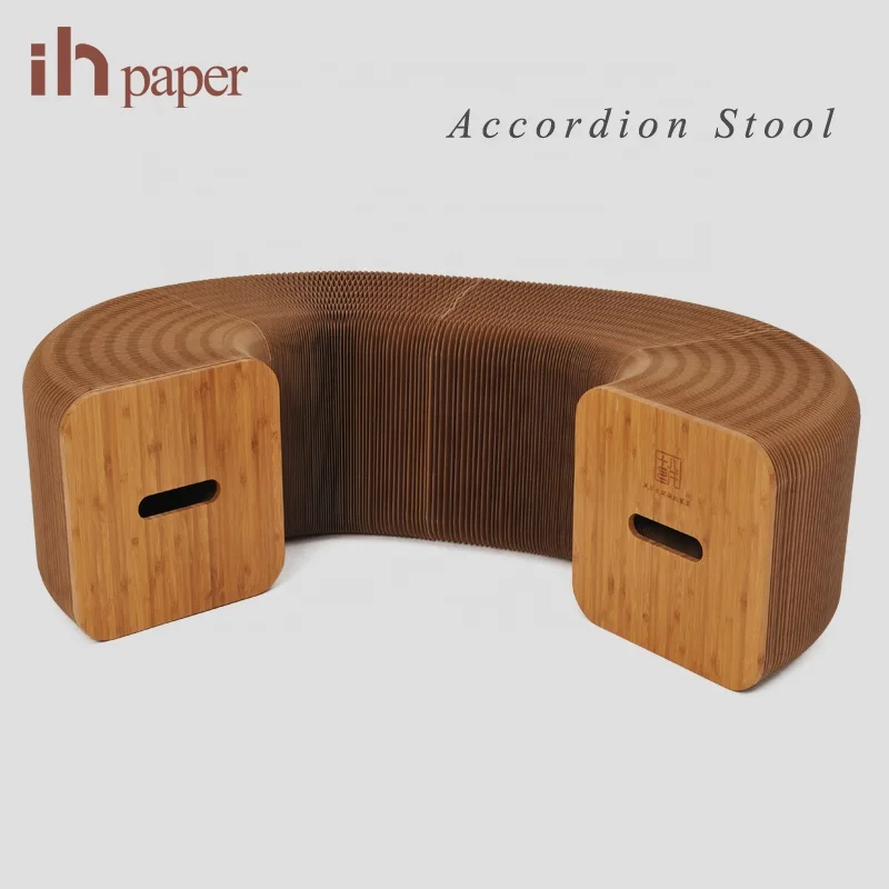Home Living Room Furniture Ihpaper Brand Kraft Paper Folding Chair From Factory