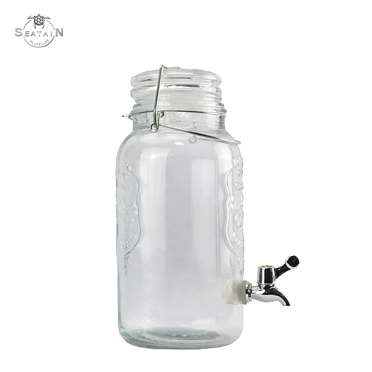 Beer beverage glass bucket with faucet