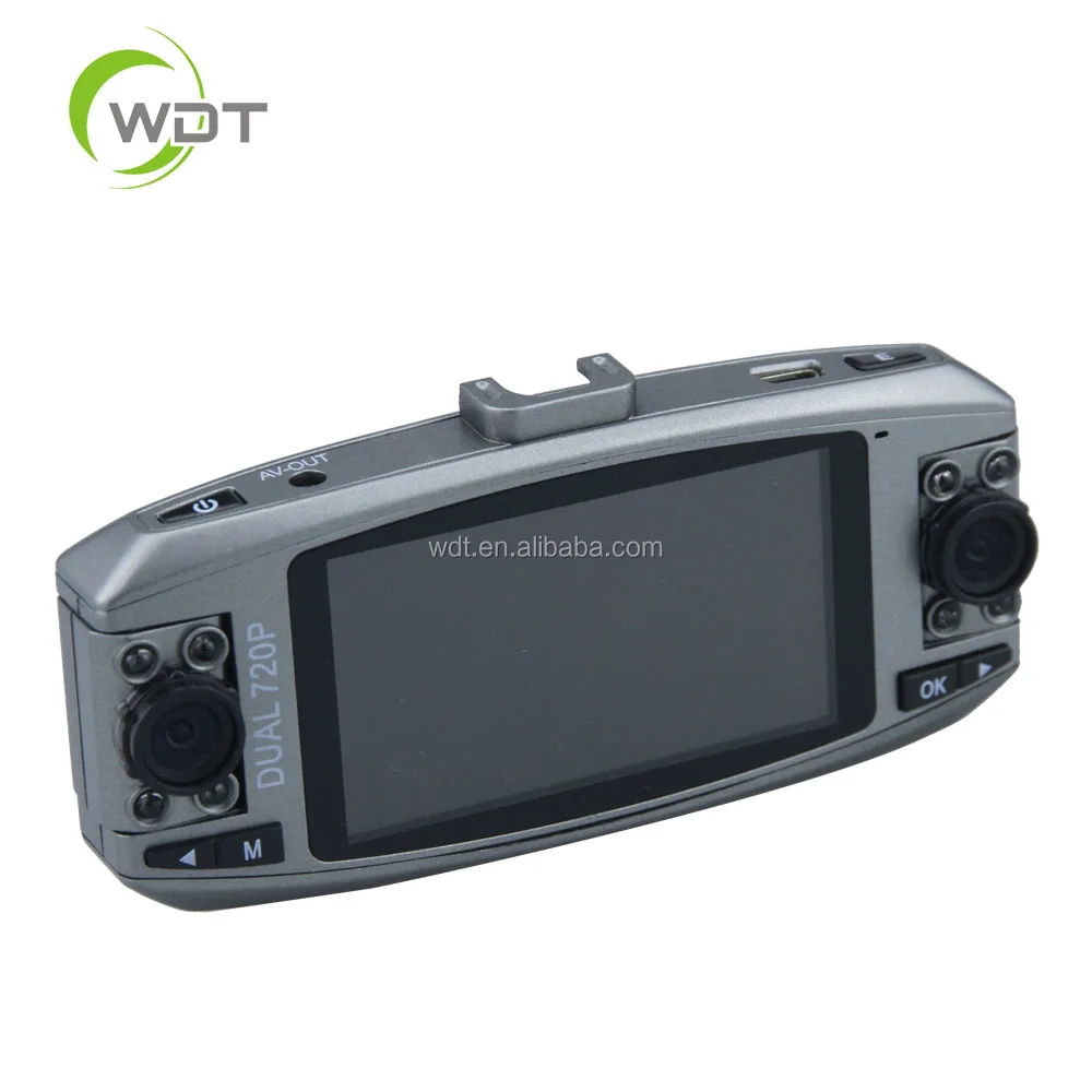WDT Dual lens HD 1080P Dash Cam Car DVR 180 degree wide angle Dashboard Video Camera