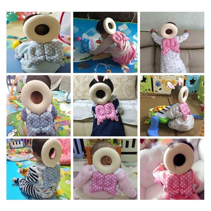 Multifunctional Baby Head Protection Pad Toddler Headrest Pillow Baby Neck Cute Wings Nursing Drop Resistance Cushion