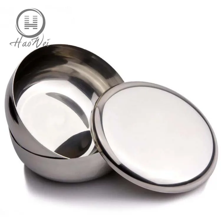 
China manufacture 10/12cm Korean style Thicken pickle bowl stainless steel soup bowl rice bowl with lid 