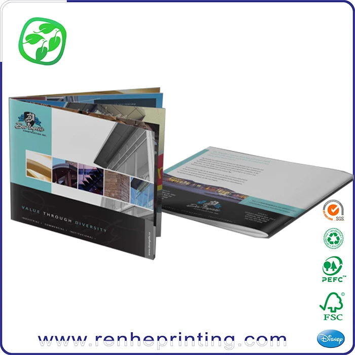 Promotion paper brochures customized design, printing brochures catalog