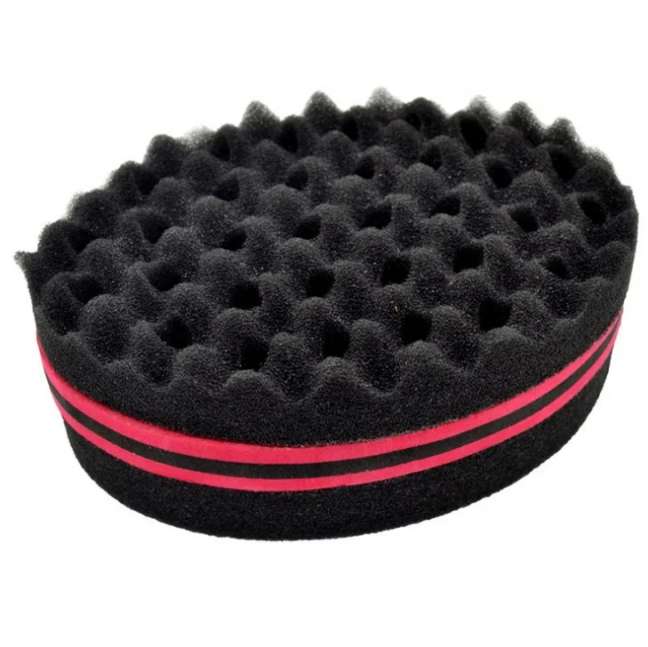 new style black man Magic Double Sides Twists Curling multi hole curly Hair Sponge For Barbershop And Beauty Salon