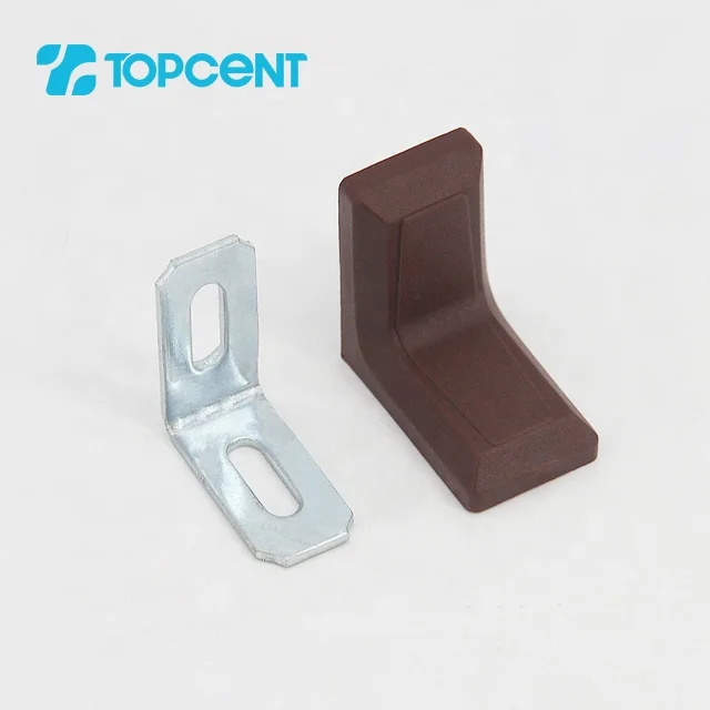 TOPCENT Furniture Hardware Corner Wall Mounting Brace plastic l bracket