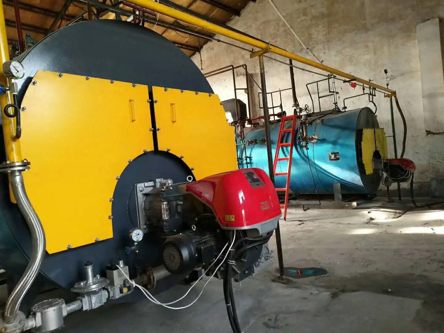 Gas or diesel oil fired industrial steam boiler 6Ton