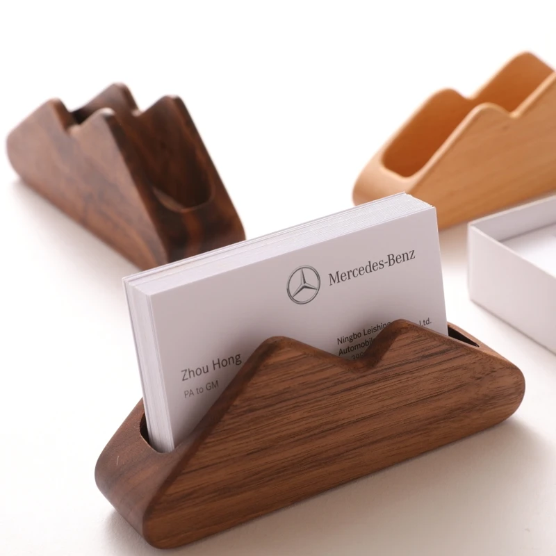 Деревянный оригинальный держатель для визиток