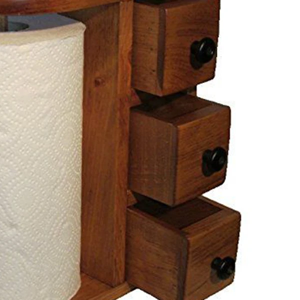
Manufacturer Bathroom Wooden Toilet Paper Holder 