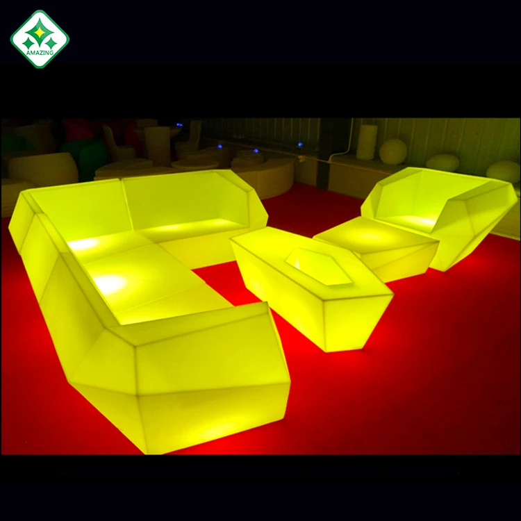 
outdoor led furniture illuminated sofa chair 16 colors changing led lounge chair plastic waterproof patio garden sofas 