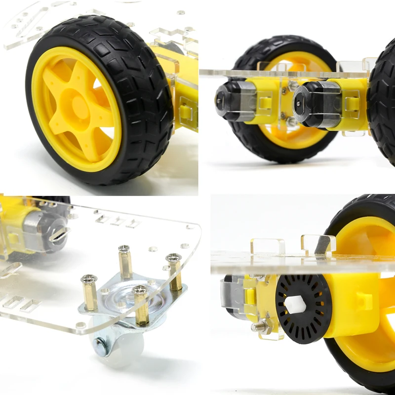 2WD Motor Smart Robot Car Chassis Kit with Encoder Battery Box Wheels