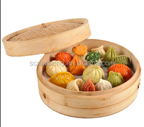 bamboo commercial dumpling steamer