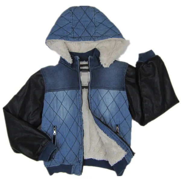 
Wholesale hight quality sherpa cotton denim bomber kids jackets boys 