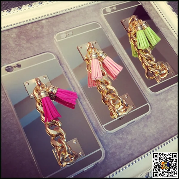 Crystal Chain Brush Case, Transparent Case for iPhone6s, TPU Soft Case for 6S Plus