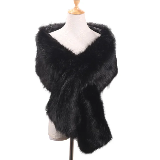 
New Crossover Fur Scarf Multicolor Imitation Fur Shawl Fluffy Faux Fur Scarves 