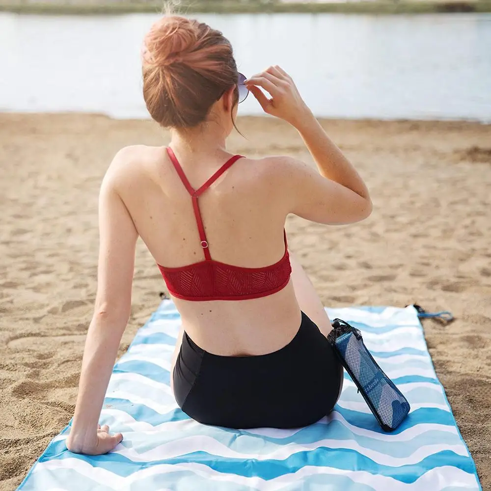 
Super absorbent lightweight microfiber beach towel sports towel 