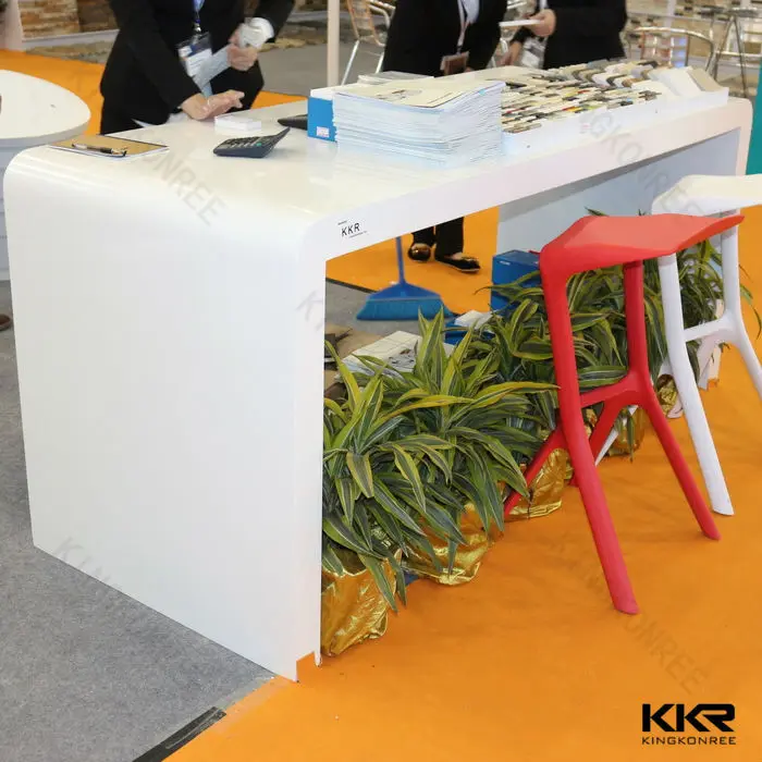 Artificial marble acrylic solid surface long narrow bar table