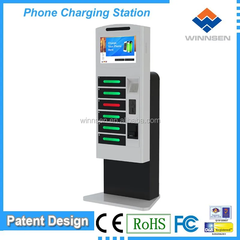 Public Cell Phone Charging Station with LCD APC-06B