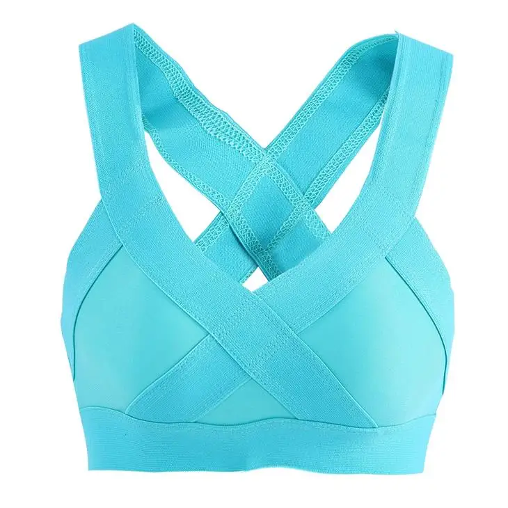 New Model Sexy Girl Wear Blue Hot Sexy Sports Bras Cool Sport Bras Women Yoga Bra