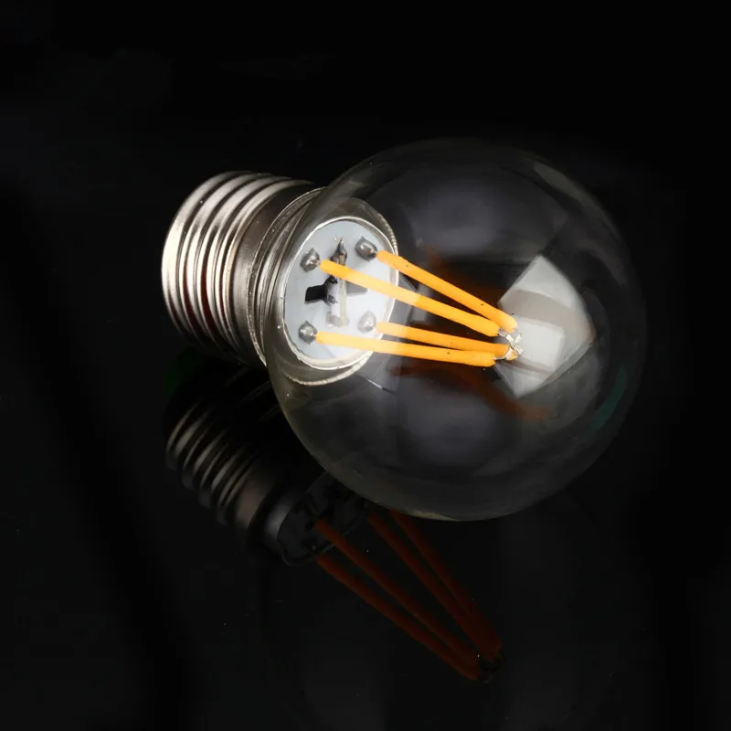 globe led light G45 E14 2W 4W Filament led lamp bulbs DC 12V /24V