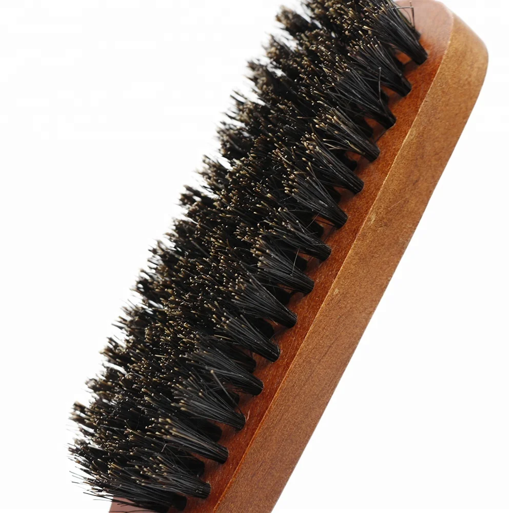 Custom Wholesale Beard Brush Private Label Boar Hair Wood Brush With Handle