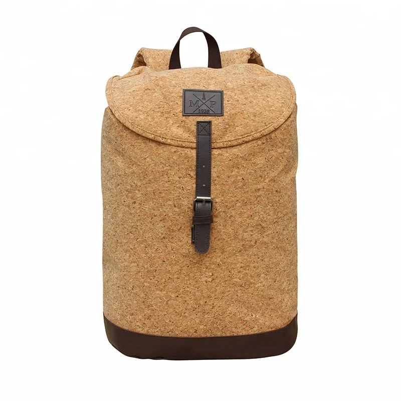 Fashion natural Cork recycle material made leisure sport backpack