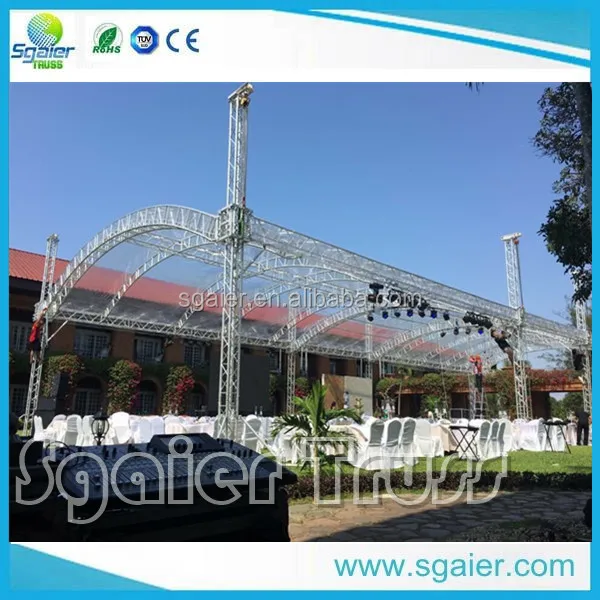 aluminum arc roof truss design for covering stage