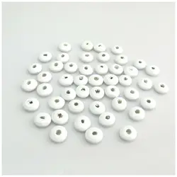 10mm White Spacer Wooden Beads ForJewellery Making Wholesale