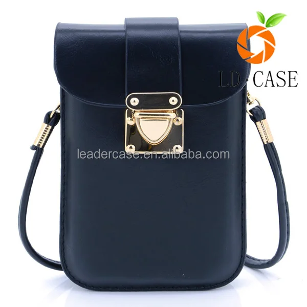 Guangzhou Hot Selling Pebbled Leather Ladies Smart Cell Phone Shoulder Bag Fashion Women Crossbody Bags for iphone 7