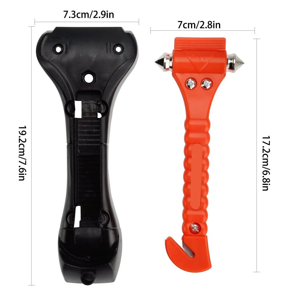 Car Safety Hammer With Carbide Tip Emergency Vehicle Escape Tool Seat Belt Cutter - Auto Window Glass Breaker