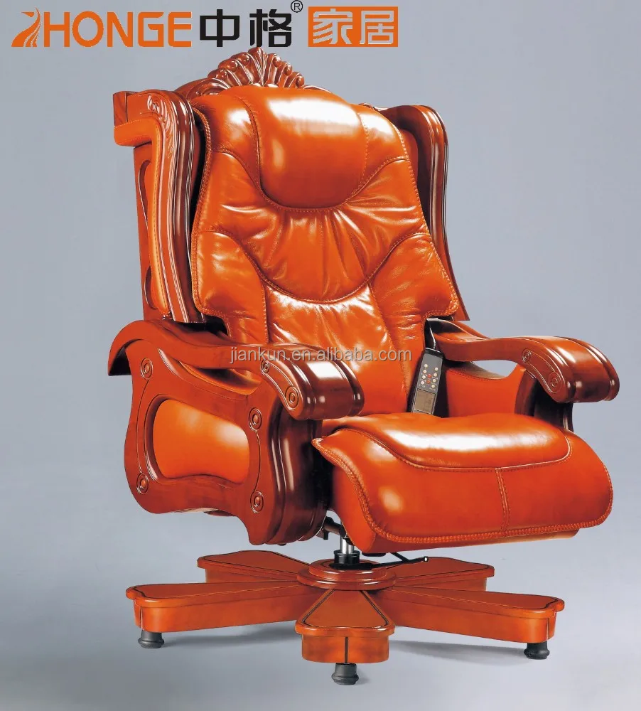 
hot sale solid wood big boss leather swivel chair A998 