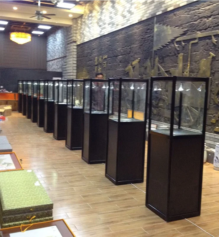 wall mounted curio cabinets foe museum display