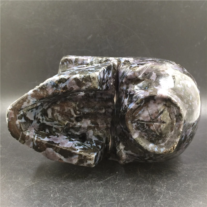 Wholesale Natural Gabbro Stone Skulls Mystic Merlinite Quartz Crystal Carving